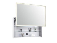 Зеркальный шкаф Jacob Delafon Escale  100 см, серый титан лак